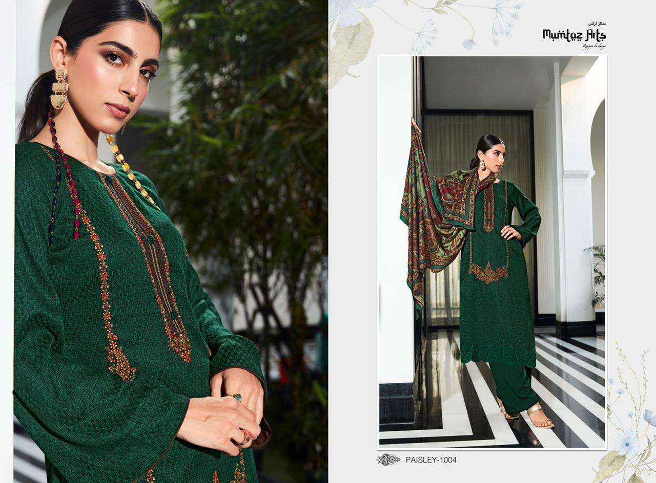 Mumtaz Arts Paisley Shifli Vol 1 Catalog Pashmina Dress materials Wholesale