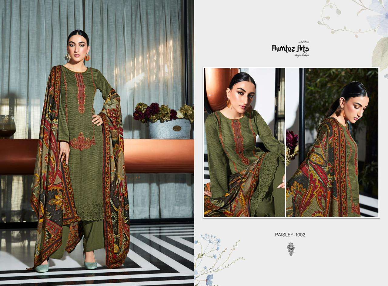 Mumtaz Arts Paisley Shifli Vol 1 Catalog Pashmina Dress materials Wholesale