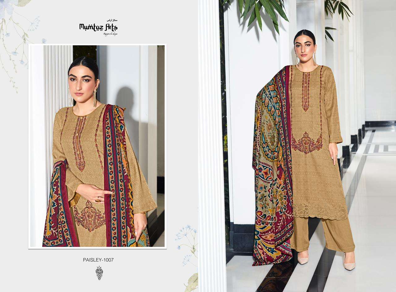 Mumtaz Arts Paisley Shifli Vol 1 Catalog Pashmina Dress materials Wholesale