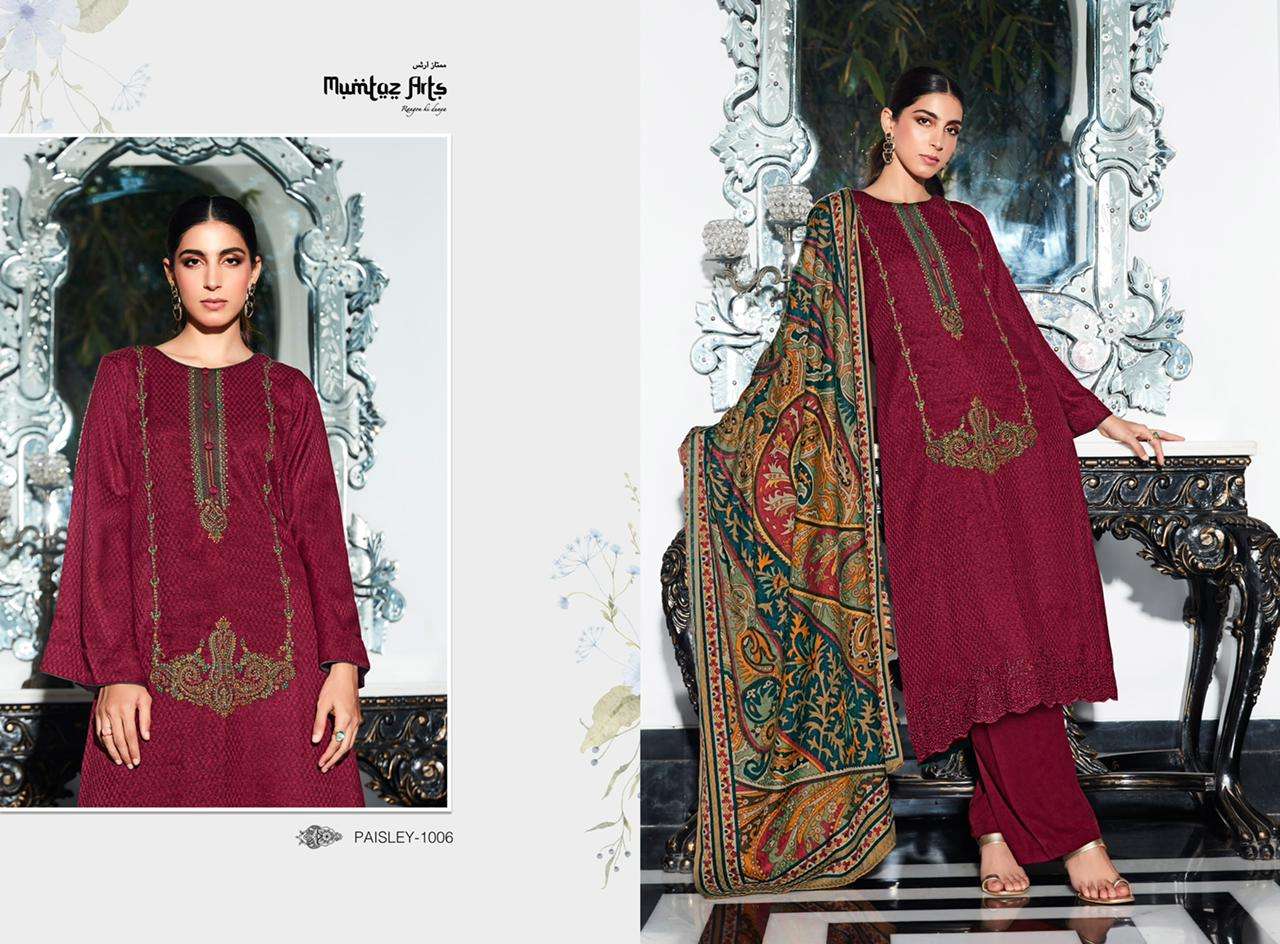 Mumtaz Arts Paisley Shifli Vol 1 Catalog Pashmina Dress materials Wholesale