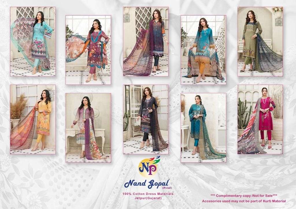 Nand Gopal Nazakat Catalog Karachi Cotton Dress Materials Wholesale