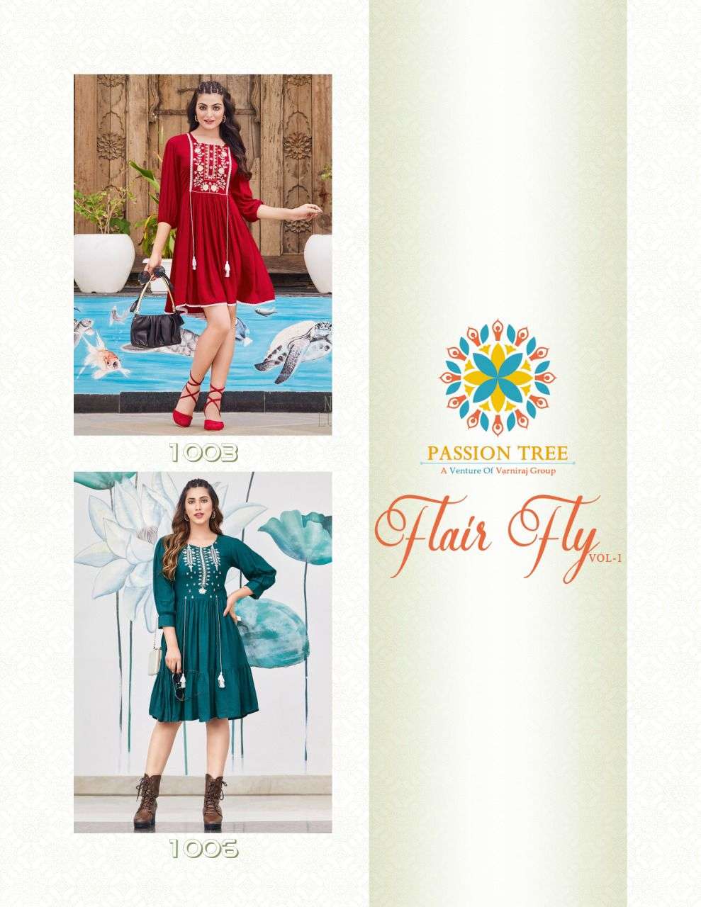 Passion Tree Flair Fly Vol 1 Catalog Designer Tunic Wear Kurti Top Wholesale