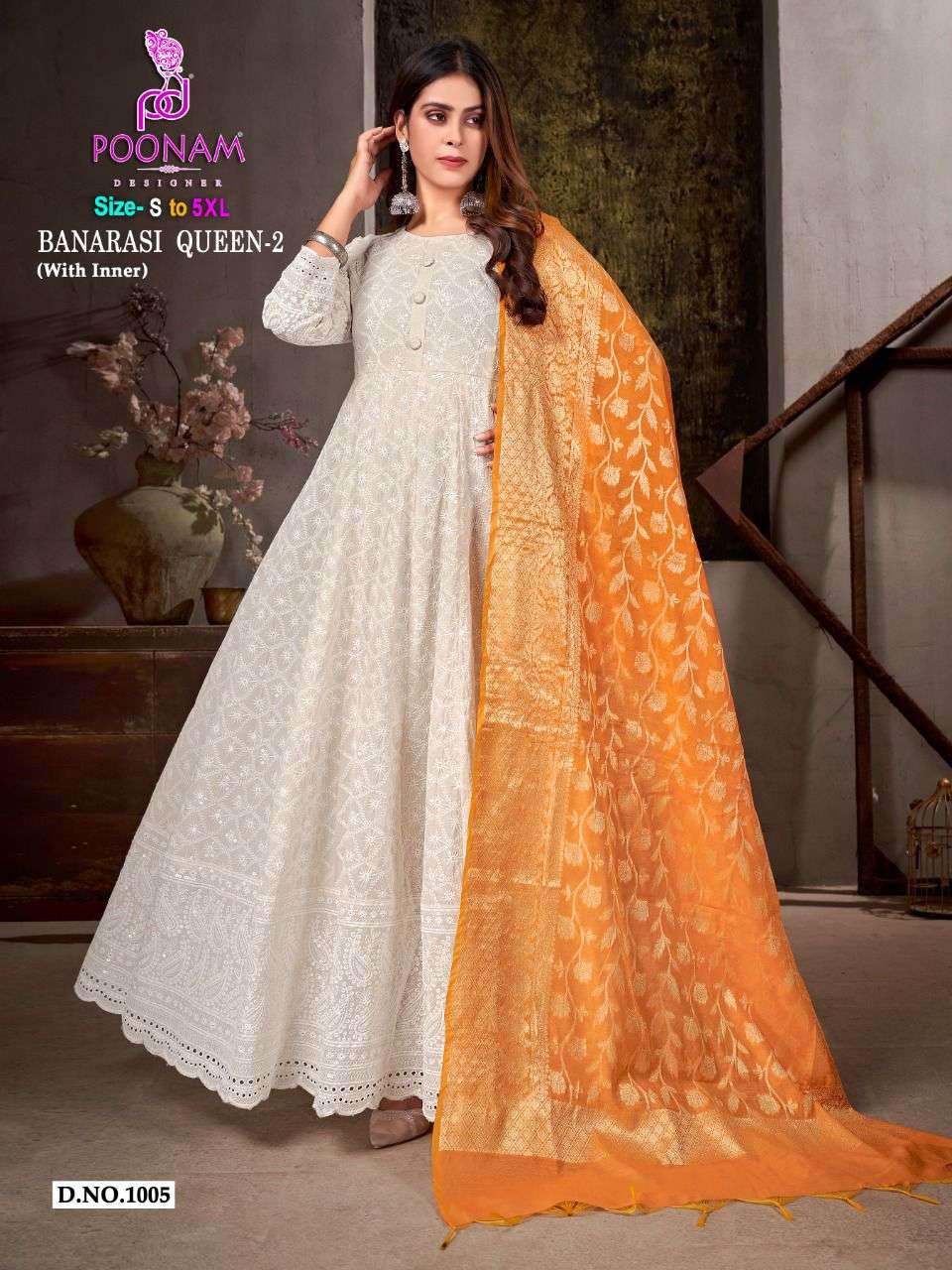 Poonam Banarasi Queen Vol 2 Catalog Kurti With Dupatta Wholesale