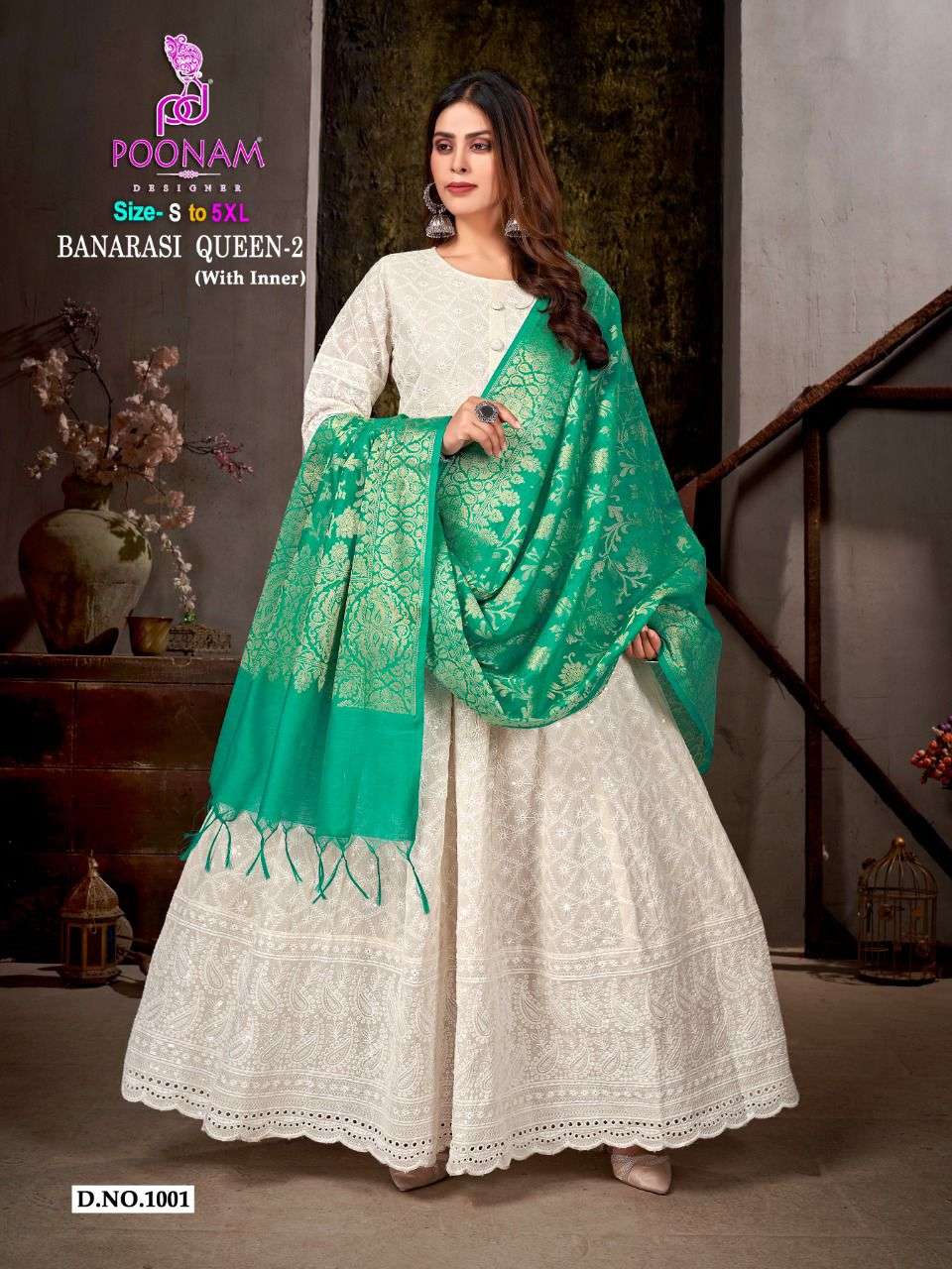 Poonam Banarasi Queen Vol 2 Catalog Kurti With Dupatta Wholesale