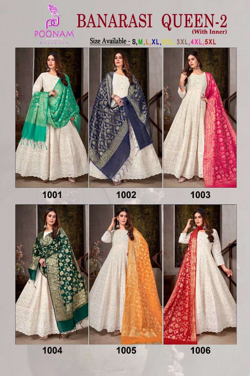 Poonam Banarasi Queen Vol 2 Catalog Kurti With Dupatta Wholesale