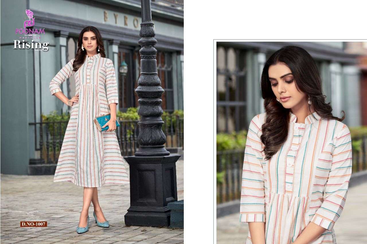 Poonam Rising Vol 2 Catalog Cotton Party Wear Gown Style kurtis