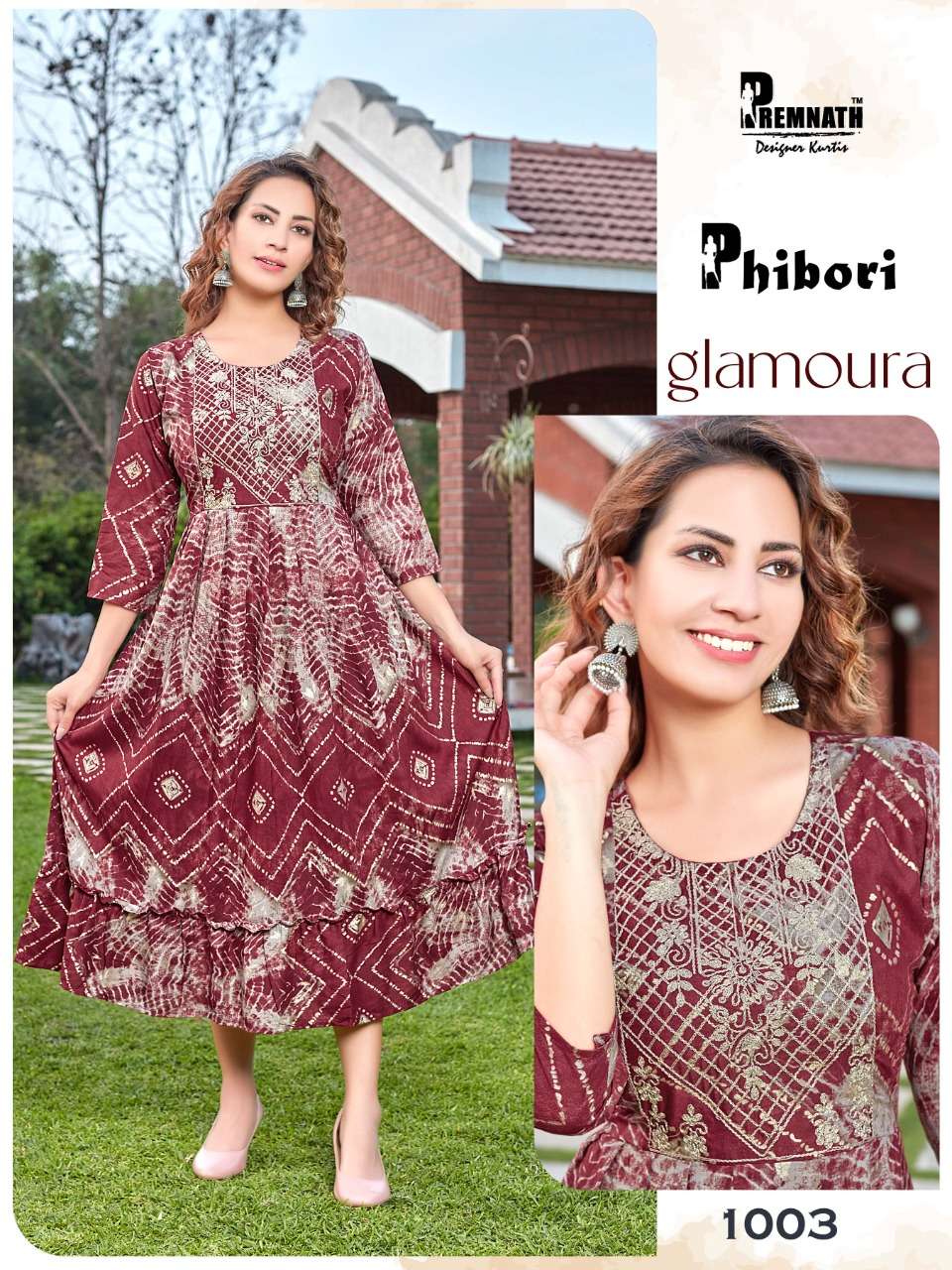 Premnath Phibori Catalog Party Wear Anarkali Kurtis Wholesale