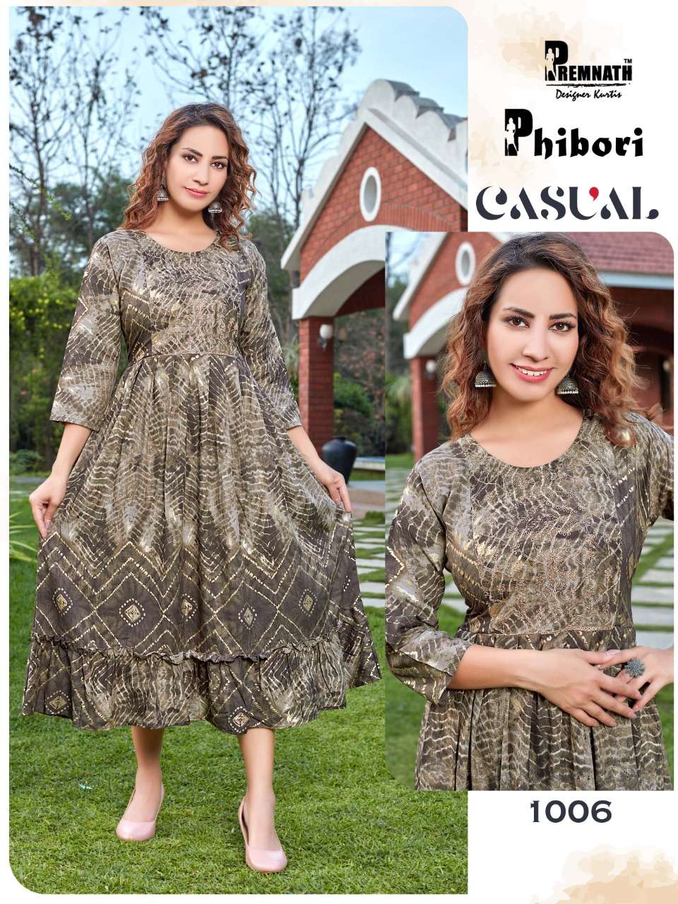 Premnath Phibori Catalog Party Wear Anarkali Kurtis Wholesale