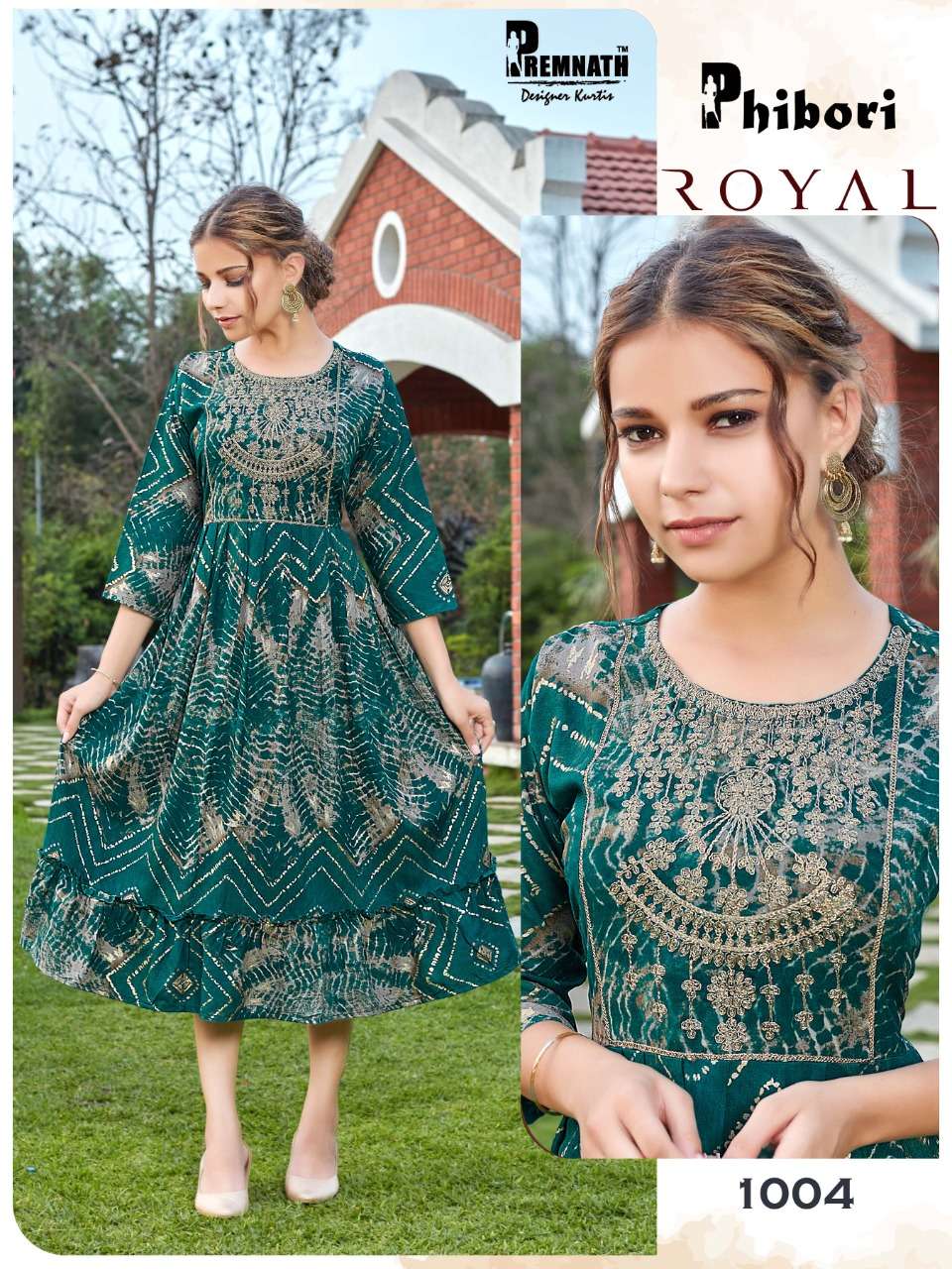 Premnath Phibori Catalog Party Wear Anarkali Kurtis Wholesale