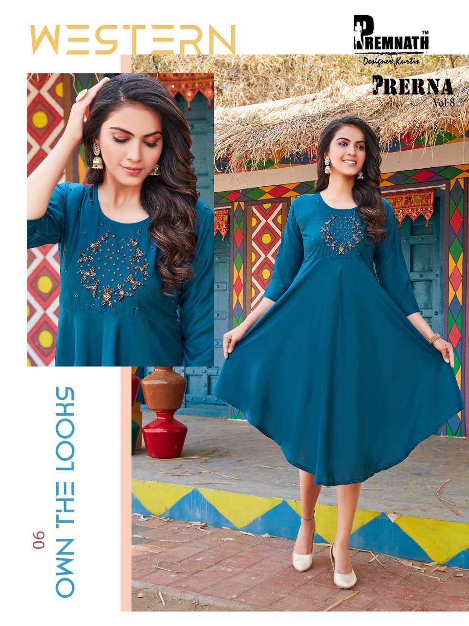Premnath Prerna Vol 8 Catalog Rayon Regular Wear Kurtis Wholesale
