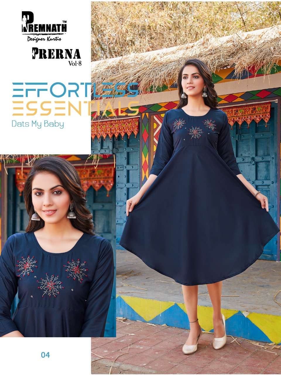 Premnath Prerna Vol 8 Catalog Rayon Regular Wear Kurtis Wholesale