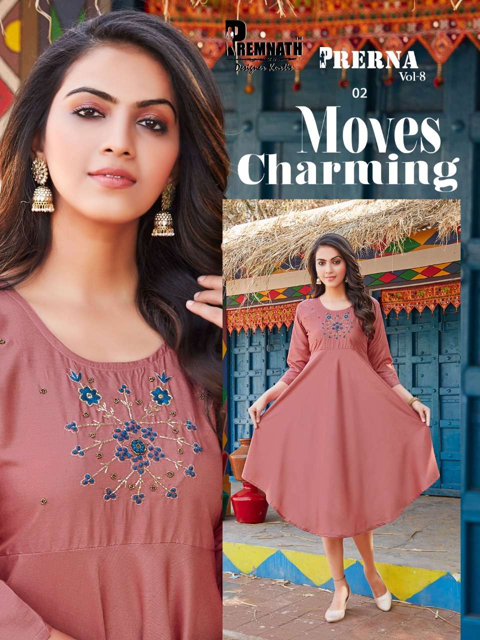 Premnath Prerna Vol 8 Catalog Rayon Regular Wear Kurtis Wholesale