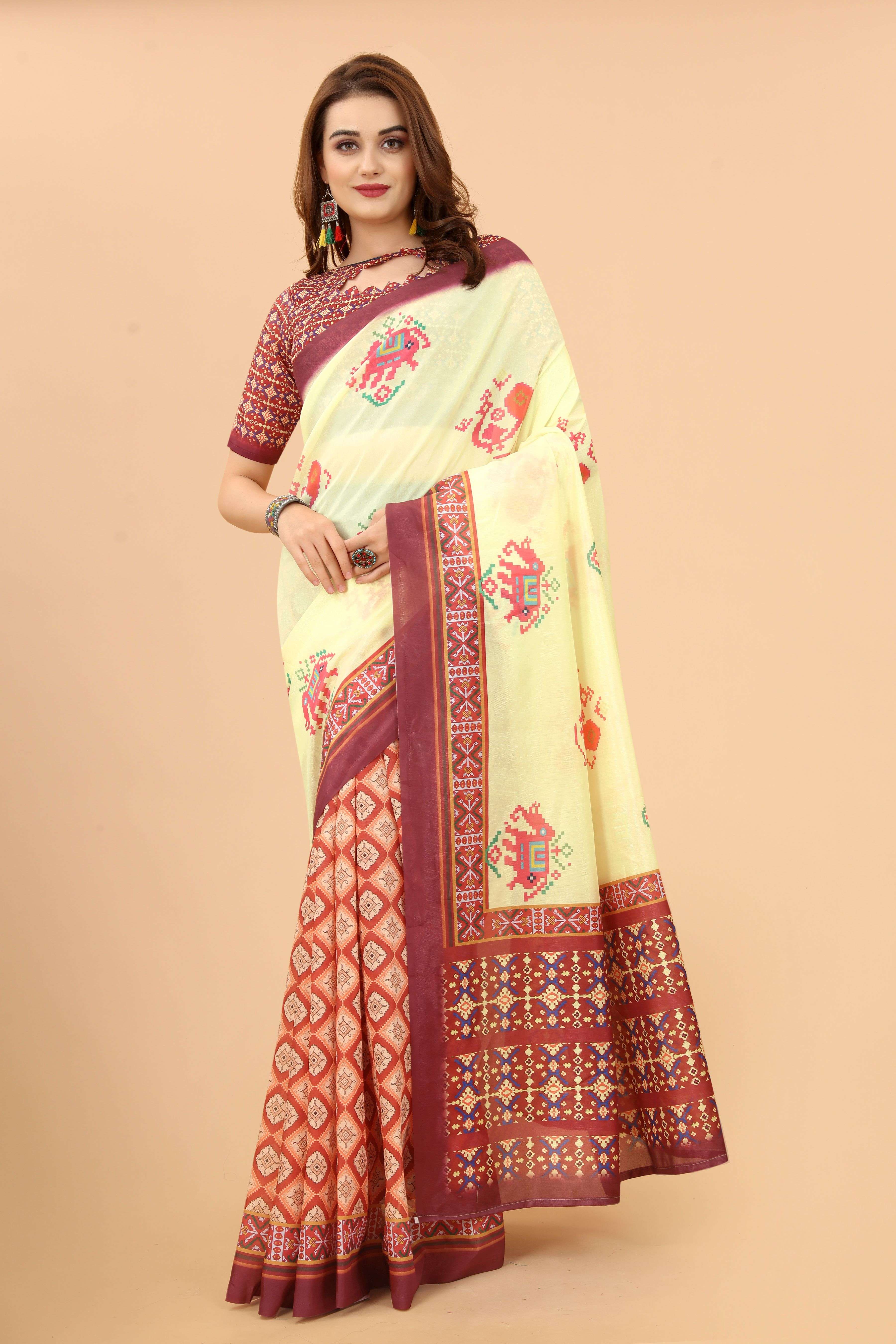 Printed Cotton Sarees SSB-2 from wholesale catalog