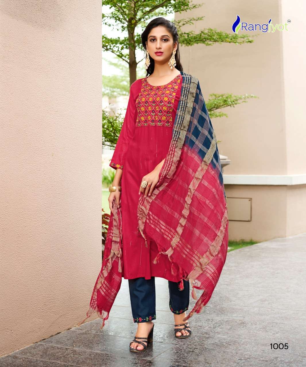 Rangjyot Anusha Catalog Designer Wear Kurti Bottom With Dupatta Wholesale