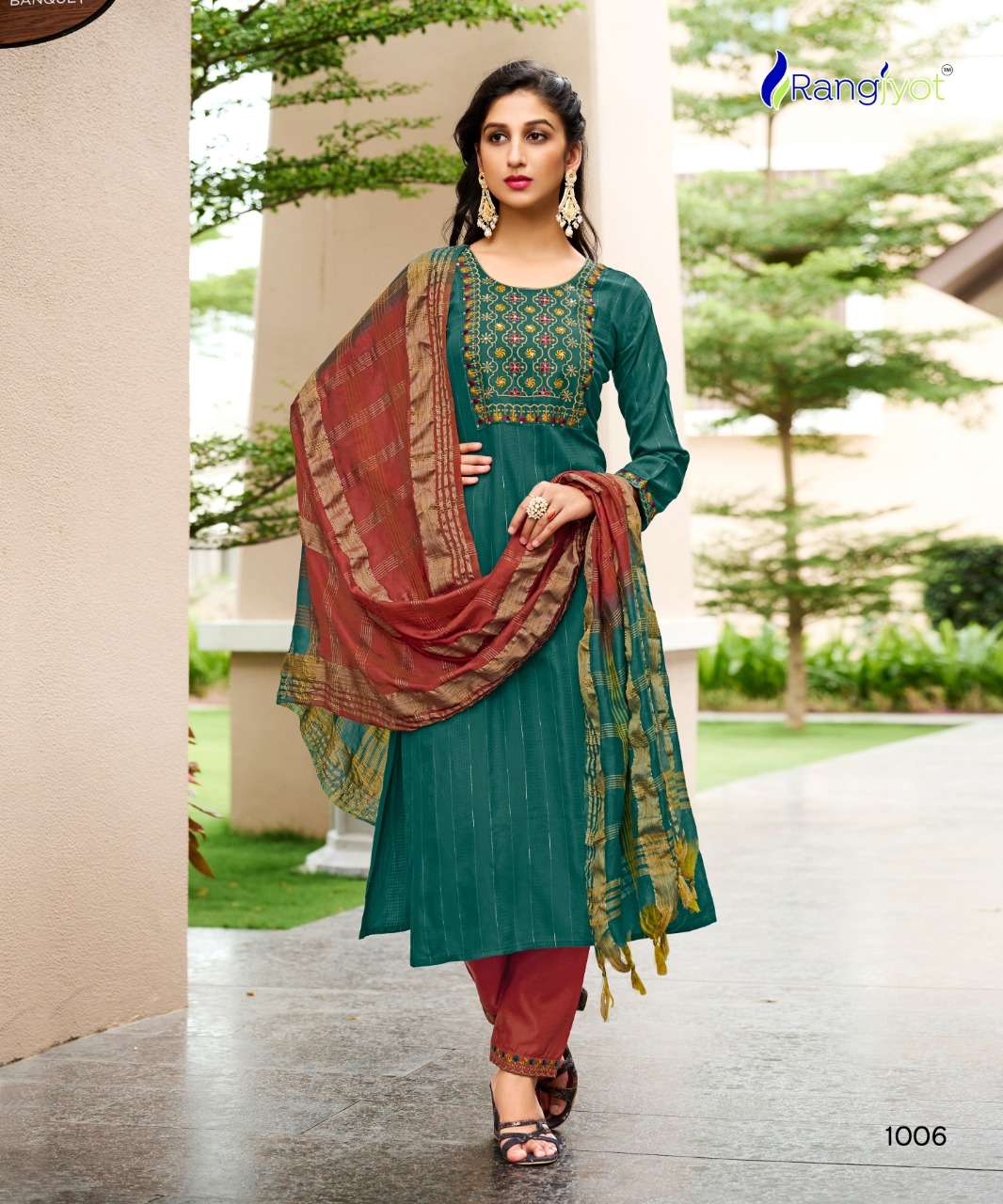 Rangjyot Anusha Catalog Designer Wear Kurti Bottom With Dupatta Wholesale