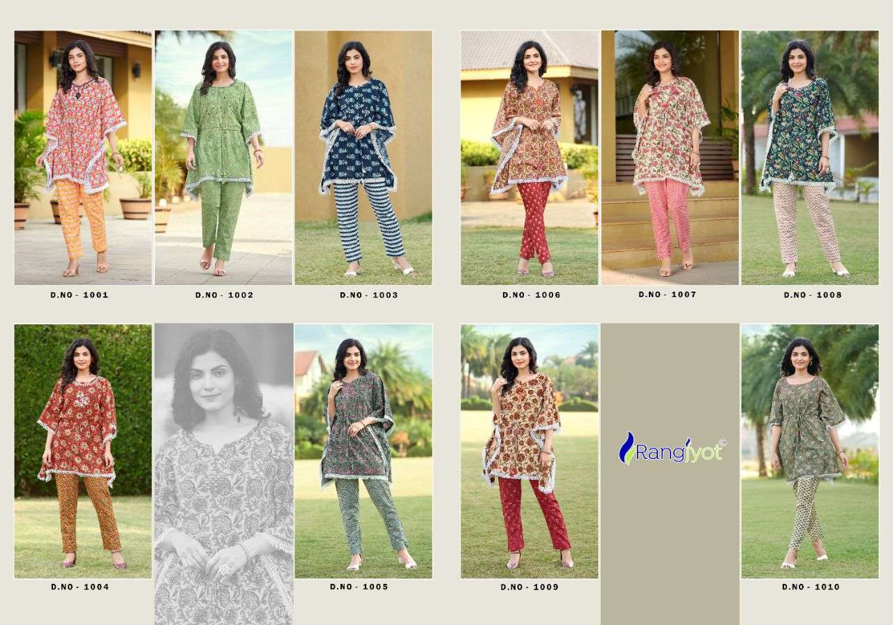 Rangjyot Eliza Catalog Stylish printed Kaptan With Pent