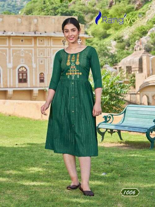 Rangjyot Greciya Vol 2 Catalog Fancy Wear Designer Kurtis