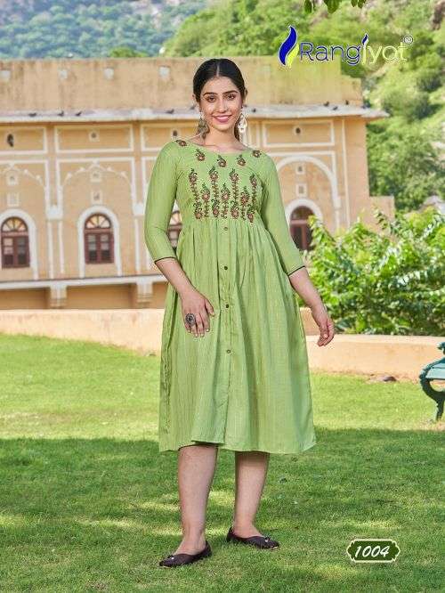 Rangjyot Greciya Vol 2 Catalog Fancy Wear Designer Kurtis