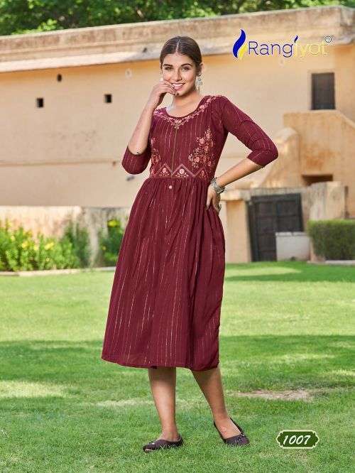 Rangjyot Greciya Vol 2 Catalog Fancy Wear Designer Kurtis