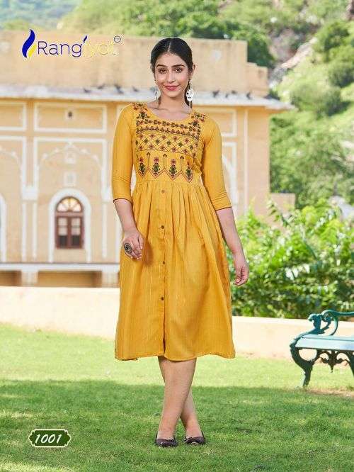 Rangjyot Greciya Vol 2 Catalog Fancy Wear Designer Kurtis
