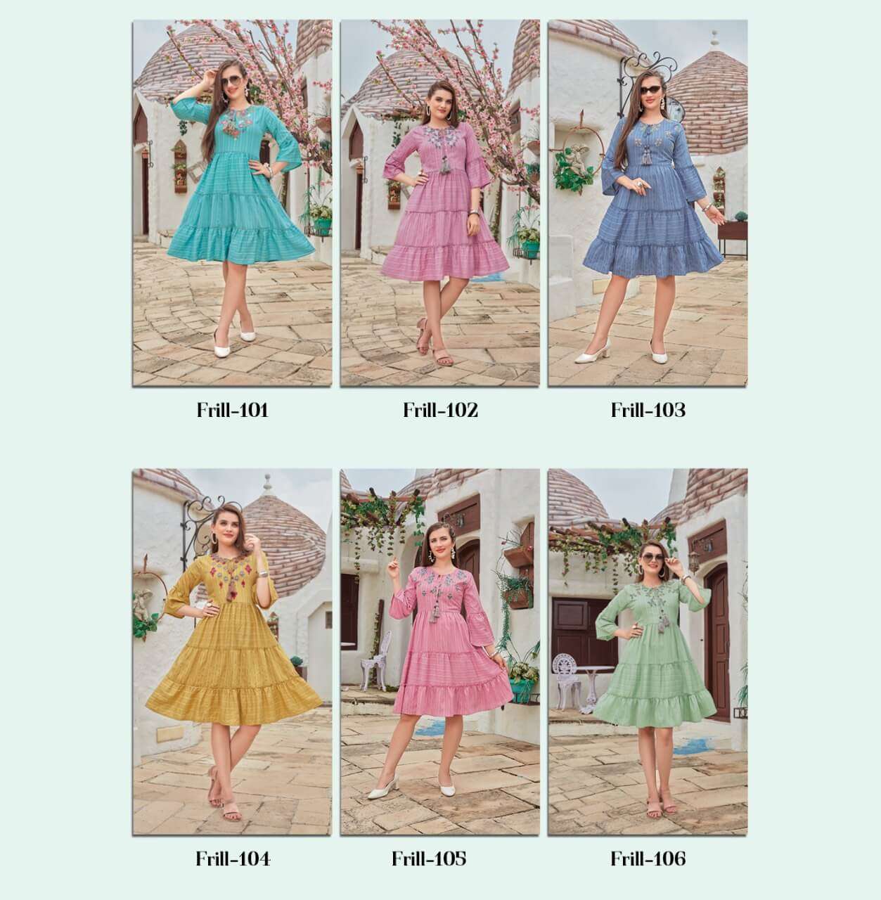 Rangmaya Frill Catalog Stylish Wear Designer Kurtis Wholesale