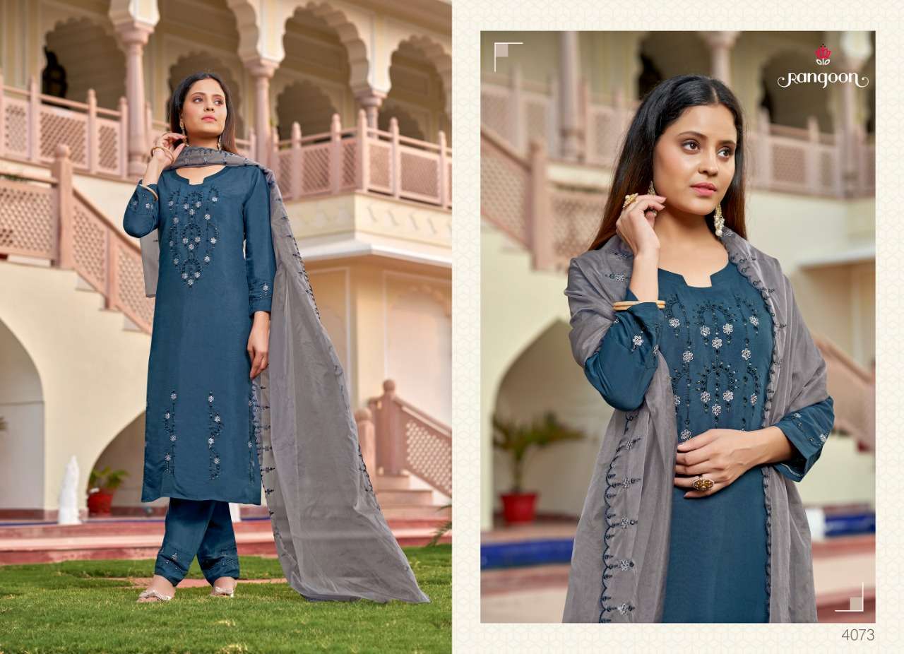Rangoon Daisy Catalog Exclusive Trending Wear Ready Made Dress Materials Wholesale