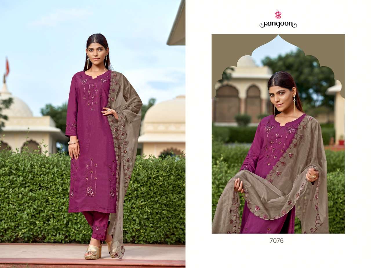 Rangoon Daisy Catalog Exclusive Trending Wear Ready Made Dress Materials Wholesale