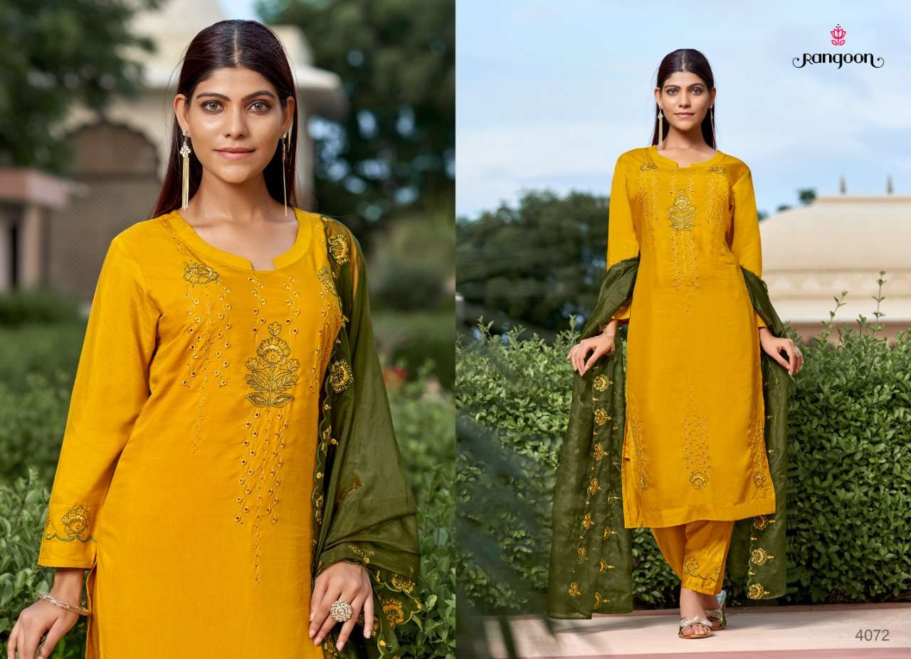 Rangoon Daisy Catalog Exclusive Trending Wear Ready Made Dress Materials Wholesale