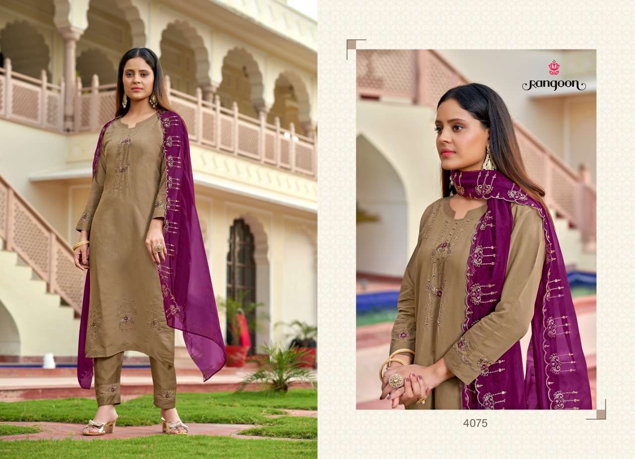 Rangoon Daisy Catalog Exclusive Trending Wear Ready Made Dress Materials Wholesale