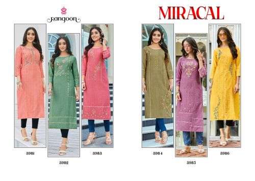 Rangoon Miracal Catalog Exclusive Trending Wear Kurtis