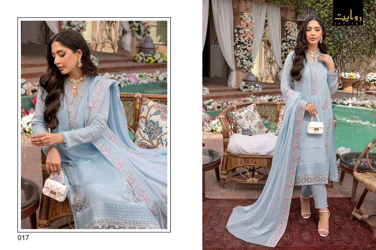 Rawayat Damask X Rouche Vol 3 Catalog Pakistani Salwar Suits Wholesale