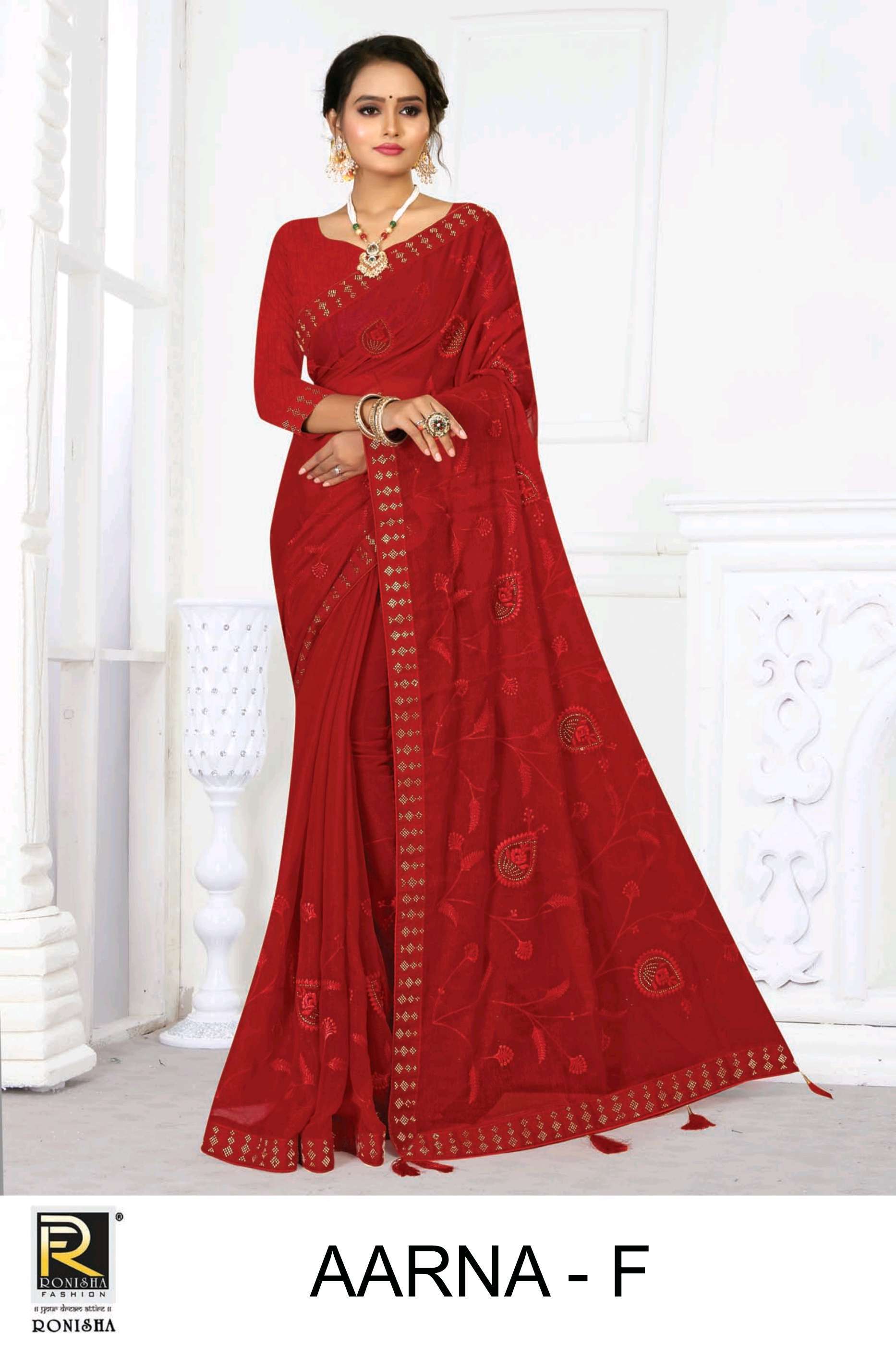 Ronisha Aarna Catalog Shimmer Silk Designer Sarees Wholesale