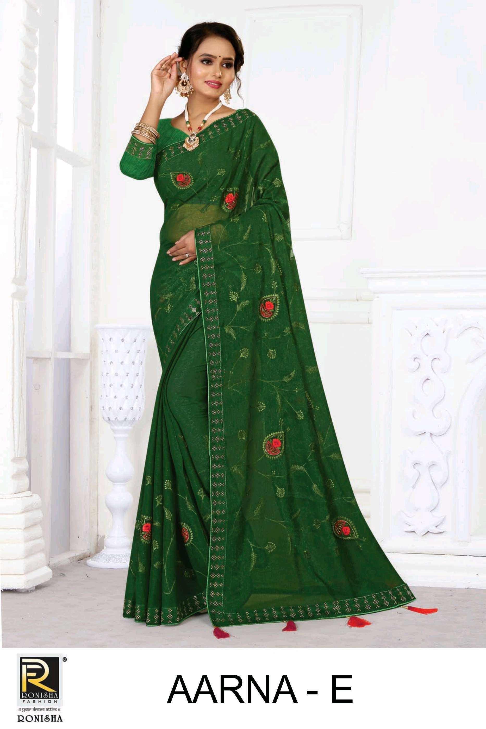 Ronisha Aarna Catalog Shimmer Silk Designer Sarees Wholesale