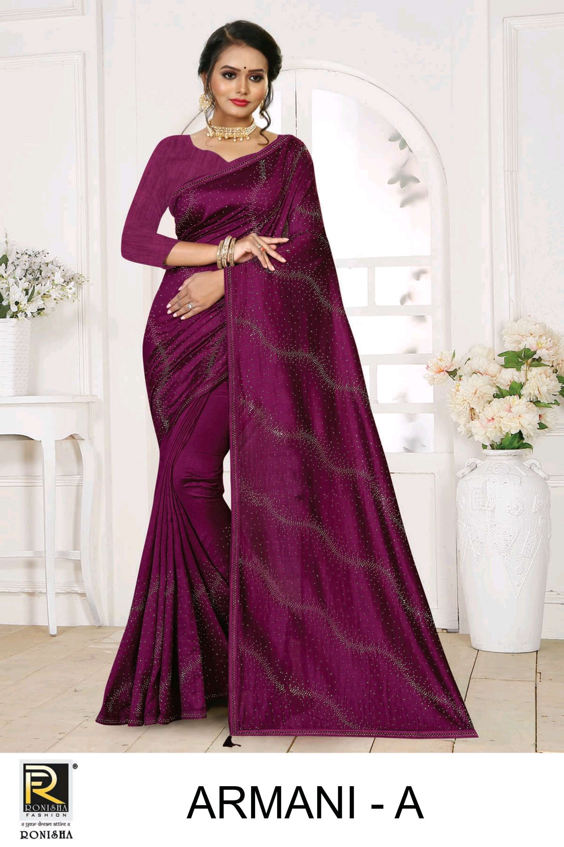 Ronisha Armani Catalog Designer Sarees Wholesale