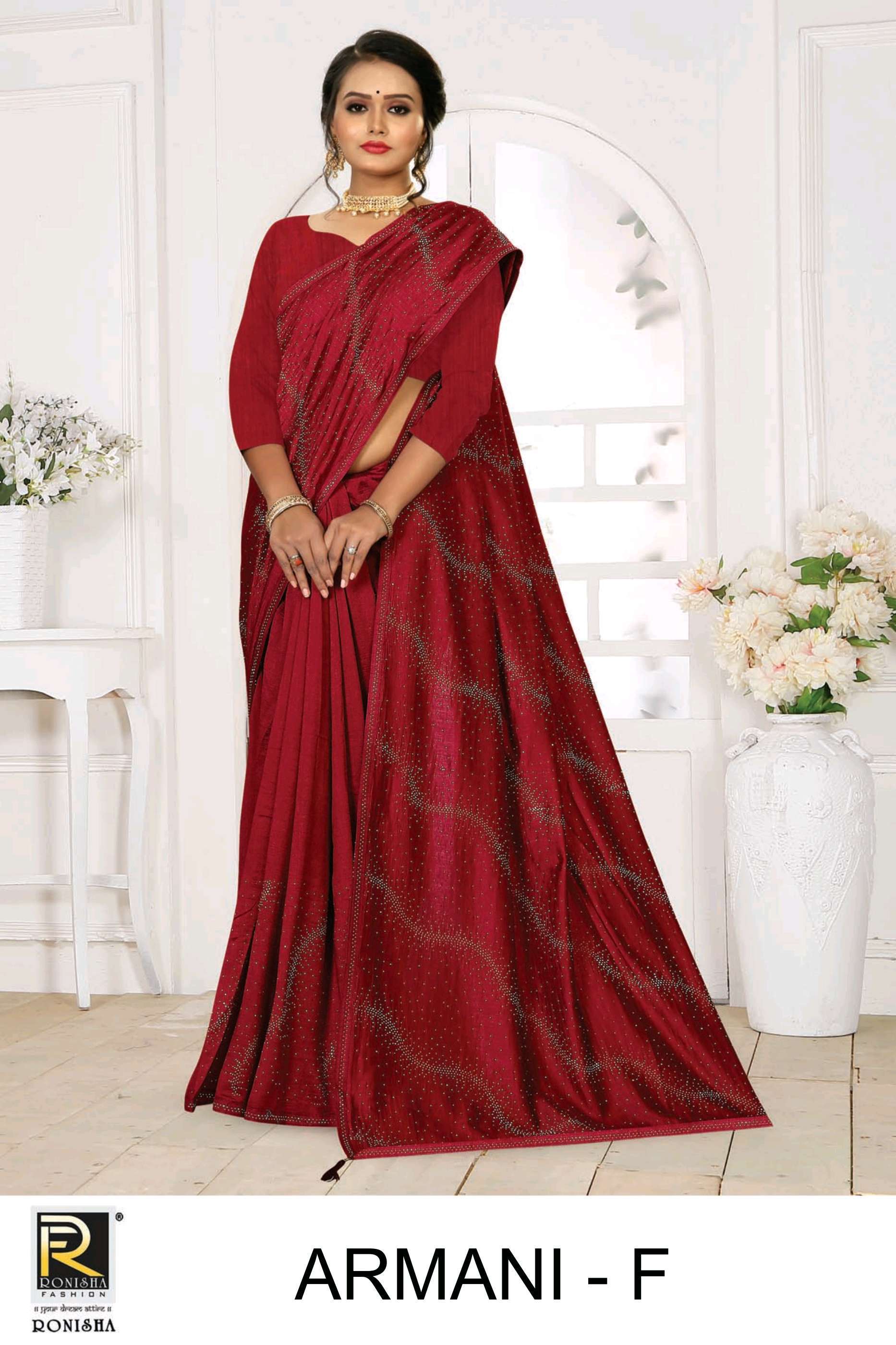 Ronisha Armani Catalog Designer Sarees Wholesale