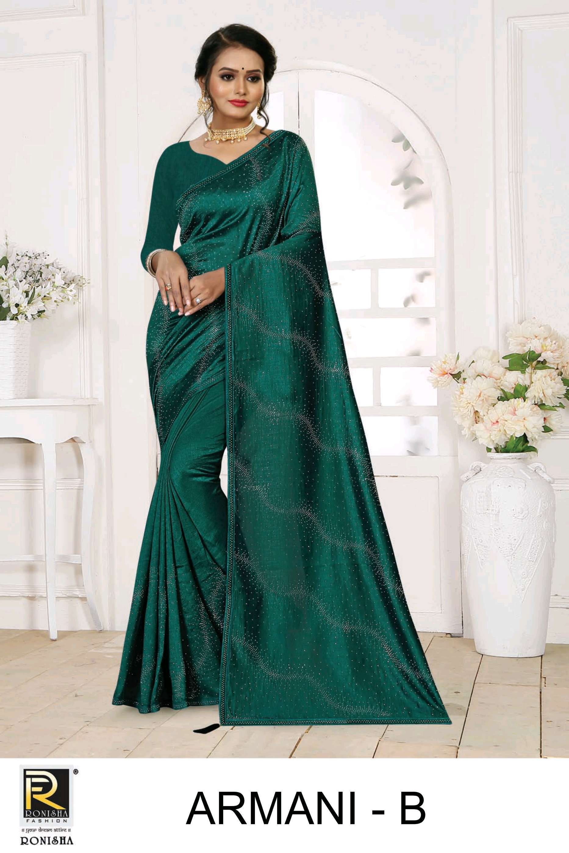 Ronisha Armani Catalog Designer Sarees Wholesale