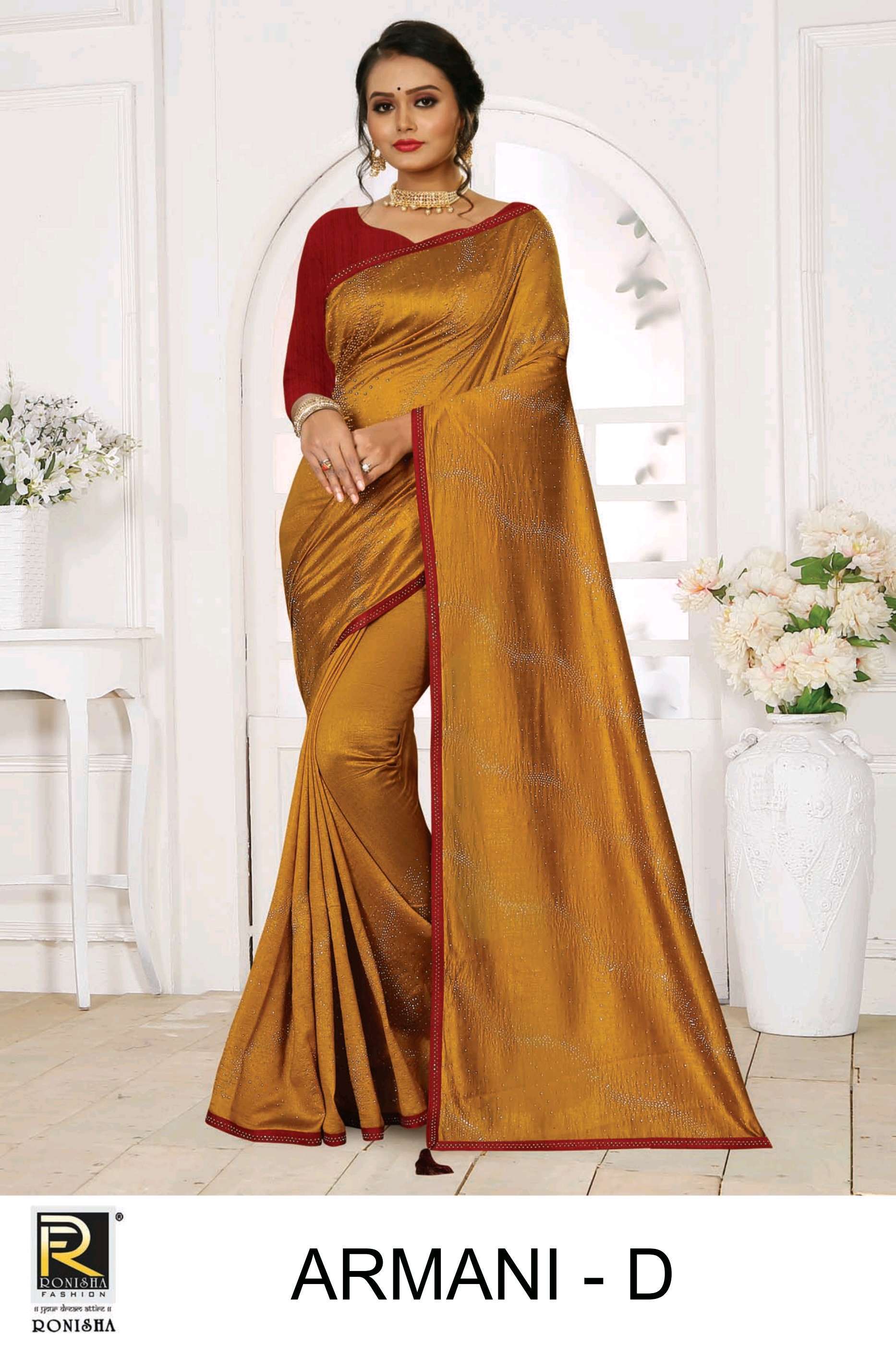 Ronisha Armani Catalog Designer Sarees Wholesale