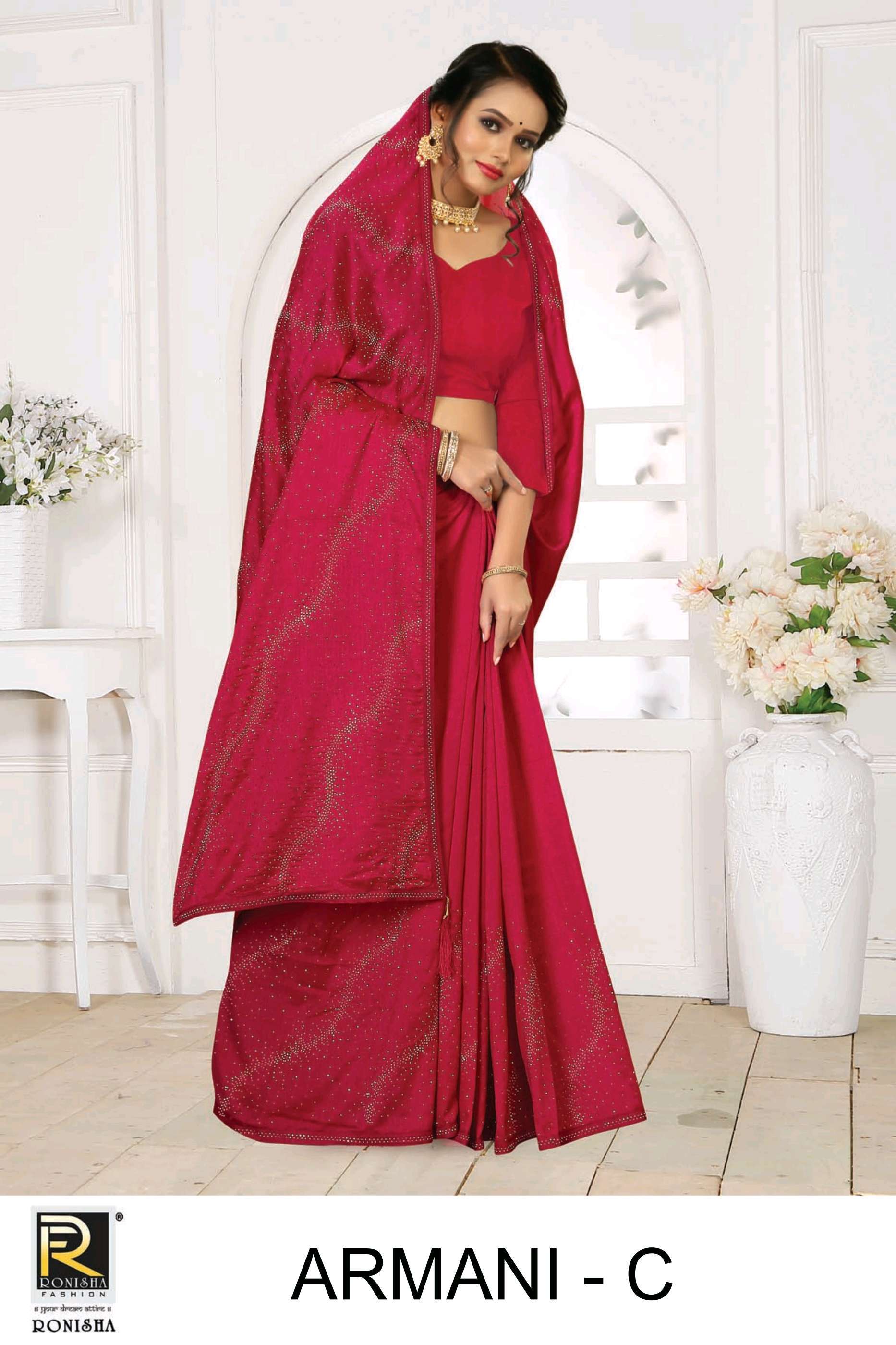 Ronisha Armani Catalog Designer Sarees Wholesale