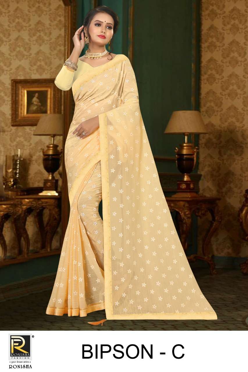 Ronisha Bipson Catalog Festive Wear Sarees Wholesale