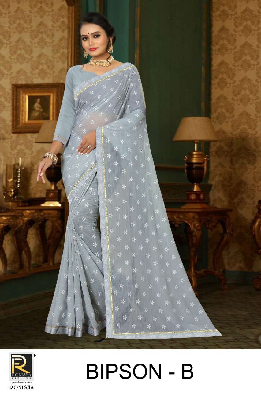 Ronisha Bipson Catalog Festive Wear Sarees Wholesale