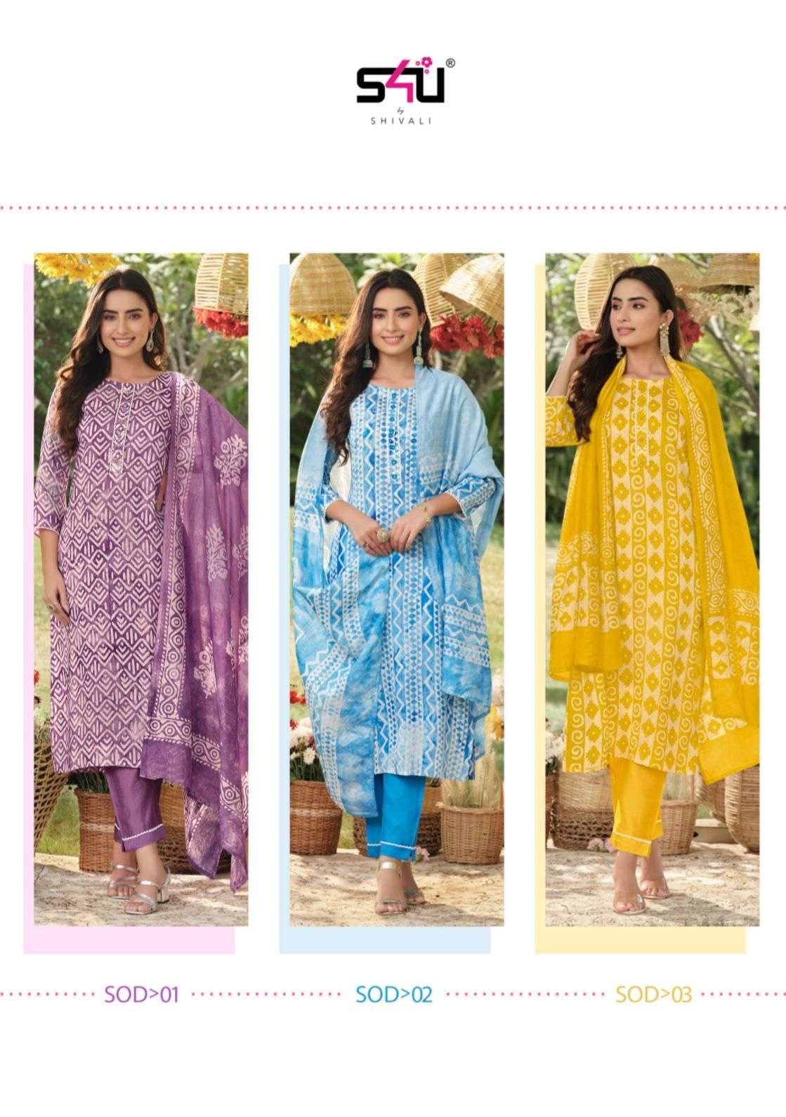S4u Shades Of Dupatta Catalog Exclusive Wear Ready Made Dress Materials Wholesale