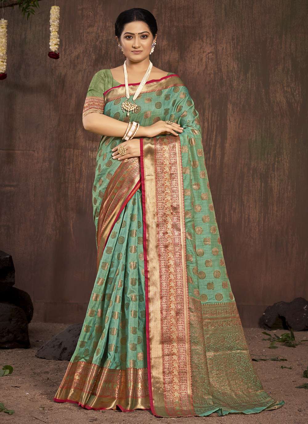 Sangam Sobhana Silk Catalog Weaving Designer Cotton Sarees Wholesale