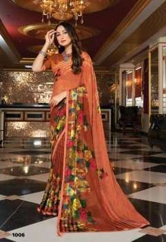 Saroj Dolly Catalog Casual Wear Printed Wear Satin Sarees