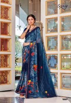 Saroj Dolly Catalog Casual Wear Printed Wear Satin Sarees