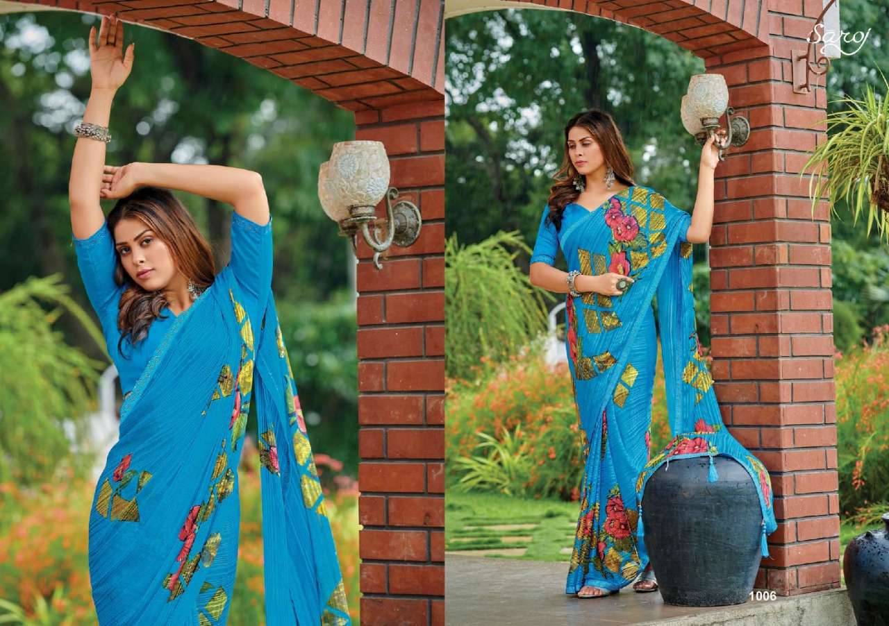 Saroj Instagram Catalog Georgette Wear Designer Sarees