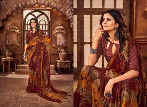 Saroj Magic Catalog Fancy Wear Georgette Sarees