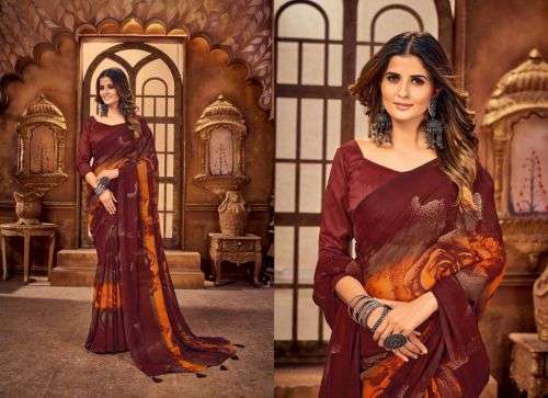 Saroj Magic Catalog Fancy Wear Georgette Sarees