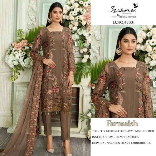 Serene Farmaish Catalog Georgette Wear Pakistani Salwar Suits