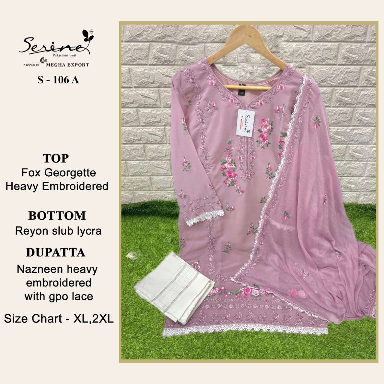 Serene S-106 Catalog Georgette Wear Ready Made Pakistani Salwar Suits
