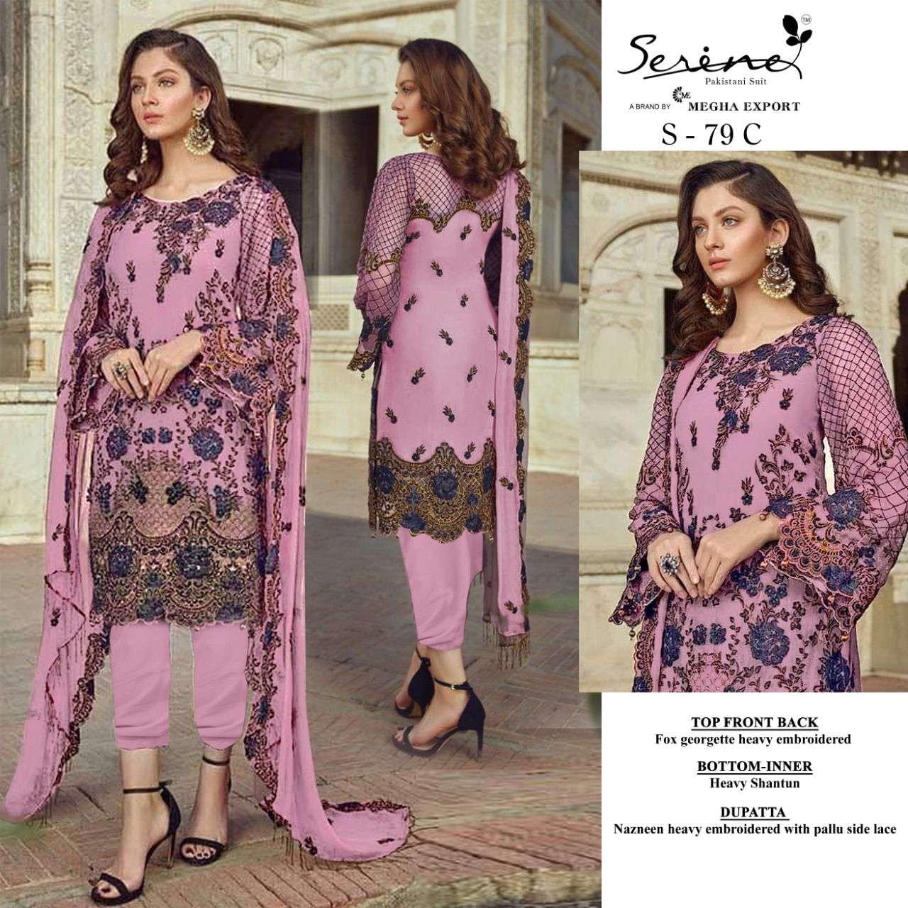 Serene S 79 Catalog Georgette Pakistani Salwar Suits Wholesale
